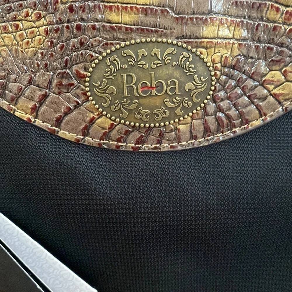 NWT Reba Croco Collection laptop bag/purse